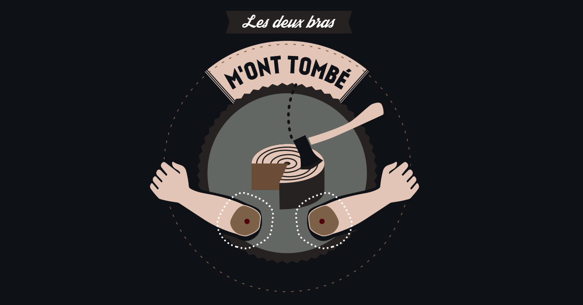 Expression québécoise Les deux bras m'ont tombé