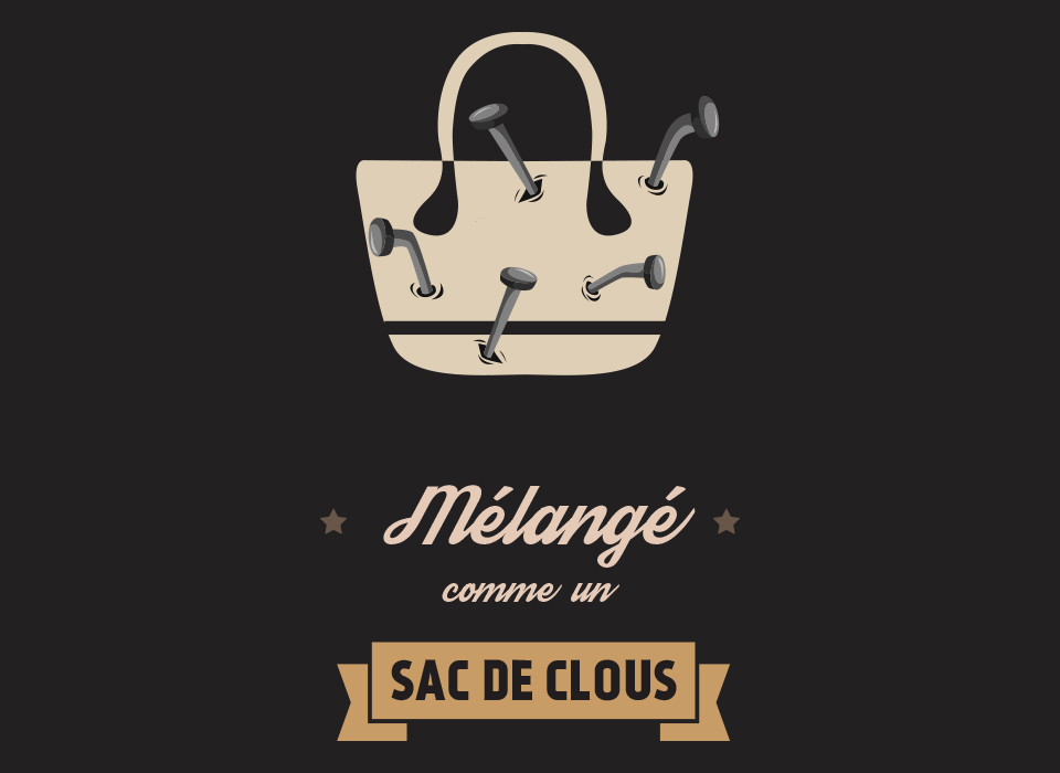 Mélangé comme un sac de clous